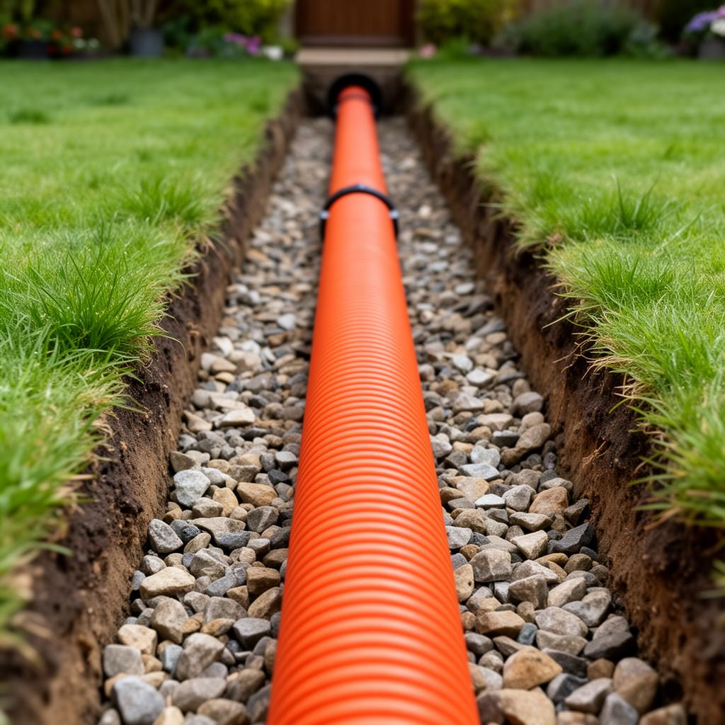 Drainage pipe installation in Horsham