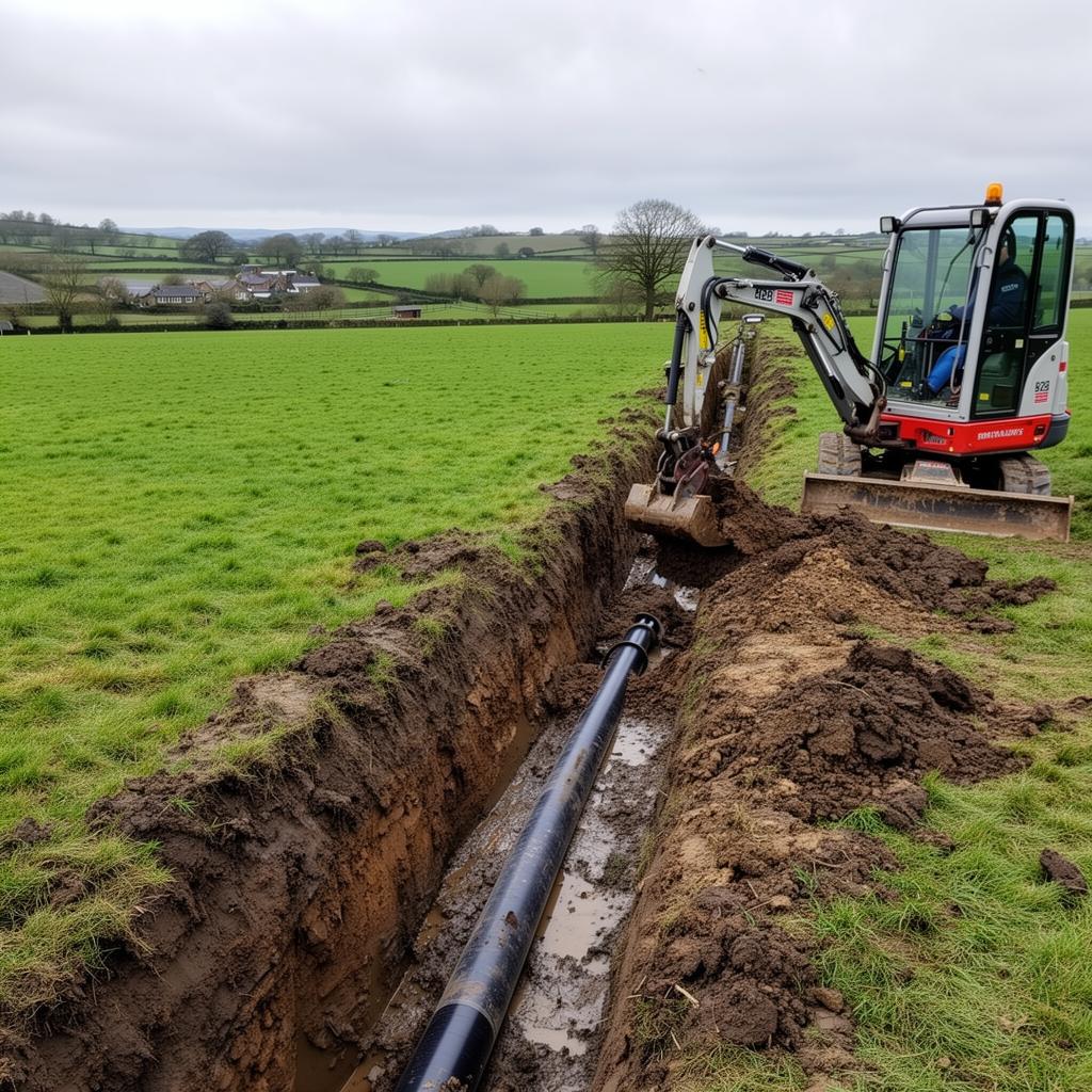 Excavator on site