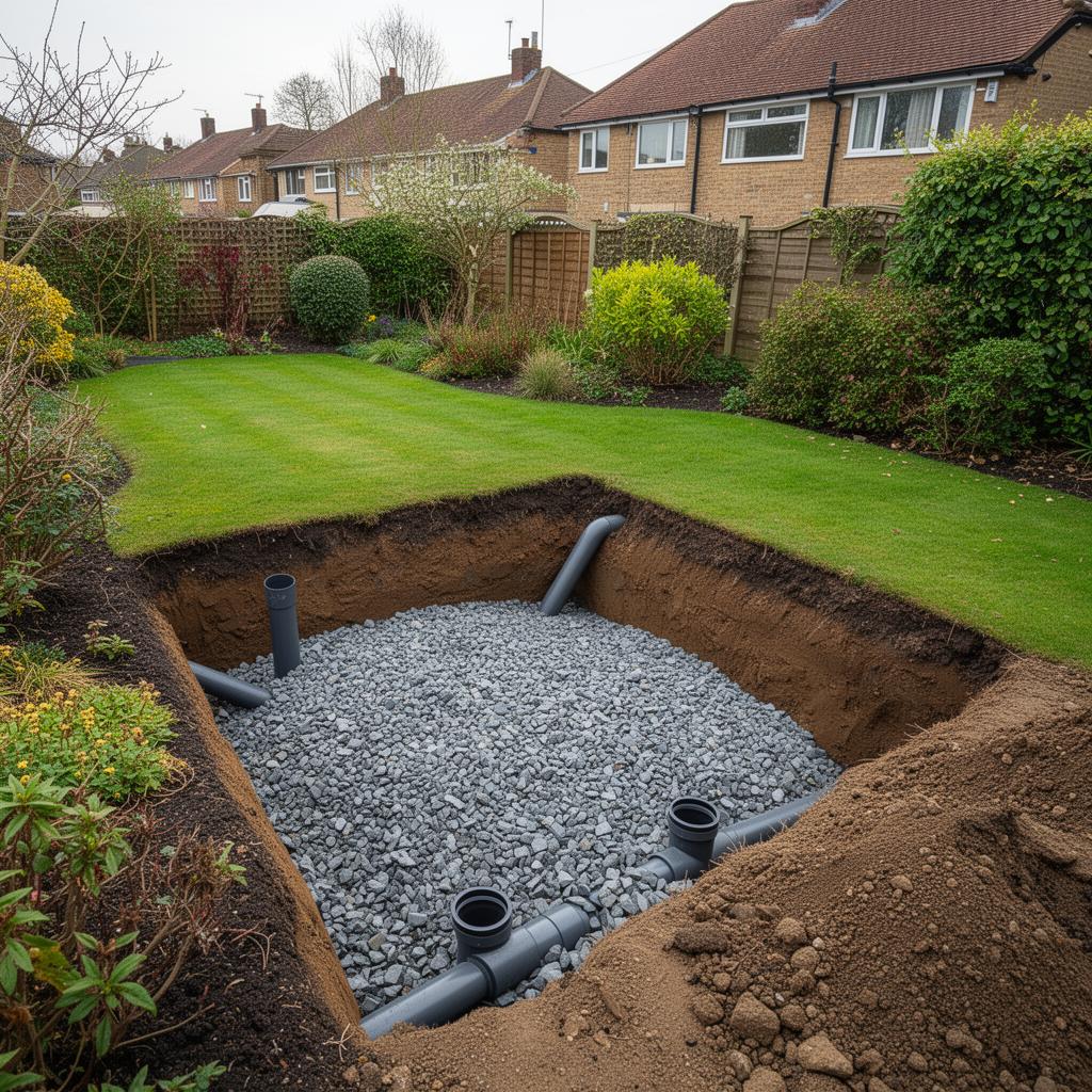 Soakaway installation in Horsham